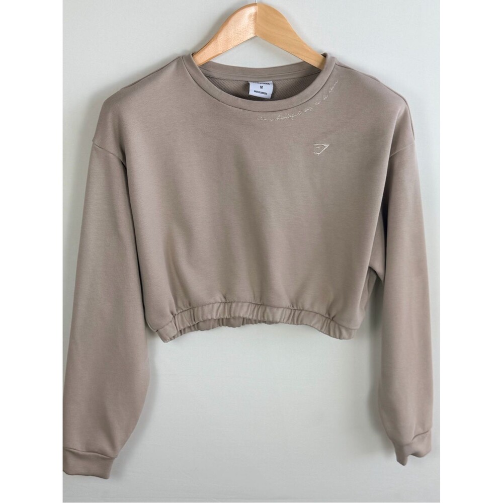 Gymshark x Whitney Simmons V3 Cropped Pullover Mink Medium